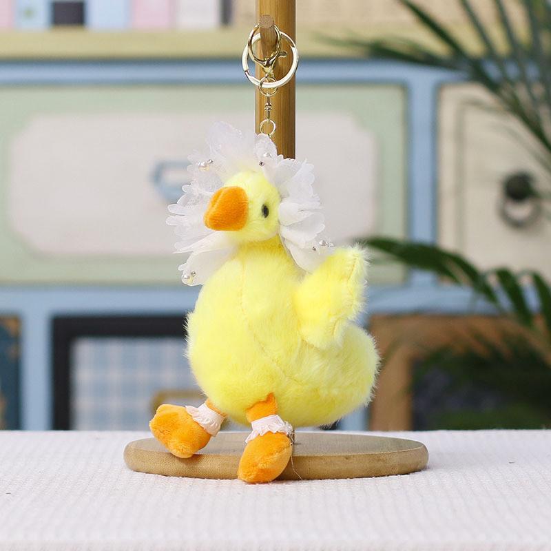 Plüsch-Enten-Schlüsselanhänger Niedliches Tier-Spielzeug Mit PP-Baumwollfüllung Für Kinder Und Erwachsene
