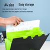 A4 Multi-Layer 5-Compartment Accordion Document Bag with Snap Closure