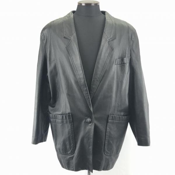

Genuine Leather/Lamb Leather Jacket/Women’s Free/Black/Chest Pocket/Single/1-Button(USED)