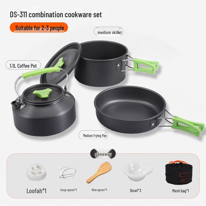 ZISIZ Portable Camping Cookware Set