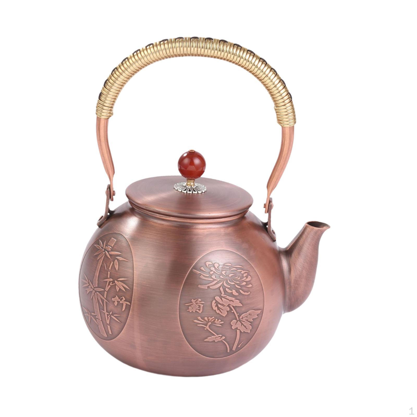 

Медный чайник Kung Fu Tea Pot 1.2L Бойлер ручной работы для воды для керамики Style A