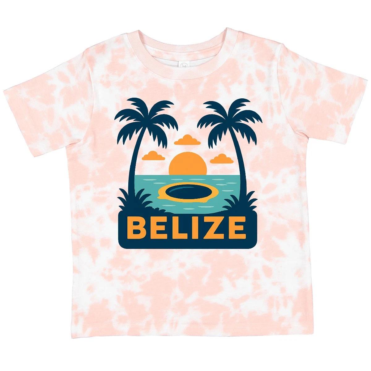 Inktastic Belize Tropical Sunset With Palm Trees Toddler T-Shirt Child Kid 130