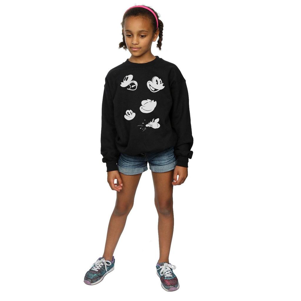 Disney Girls Mickey Mouse Faces Sweatshirt