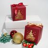 12PCS Christmas Bronzing Square Box Creative Candy Box High-end Red Bronzing Christmas Tree Gift Box