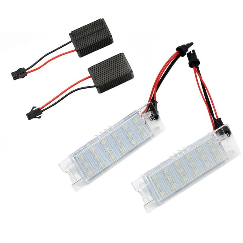 2 Pcs For Opel Astra H J OPC Corsa C D ignia Car LED Number License Plate Lights Lamp Auto Replacement Accessories