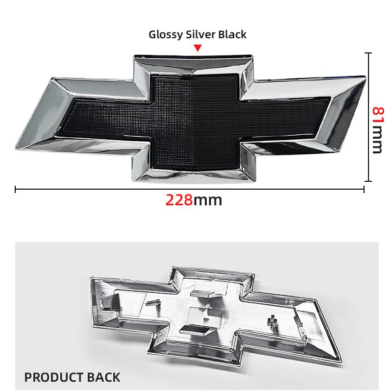 129mm 150mm 195mm 204mm 208mm 228mm Car Front Logo Grill Rear Bumper Tail Door Trunk Emblem Sticker 3D Accessories For Chevrolet