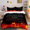 Text and Fire Graphics. Bedding Sets Duvet Cover Sets Duvet Covers Pillowcases(1*Duvet Cover 2*Pillowcases Without Duvet Insert)