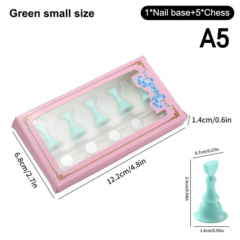1 Set Colorful Plastic Magnetic Nail Display Stand Tips Holder Beginner Nail Training Board for Practice Manicure Salon