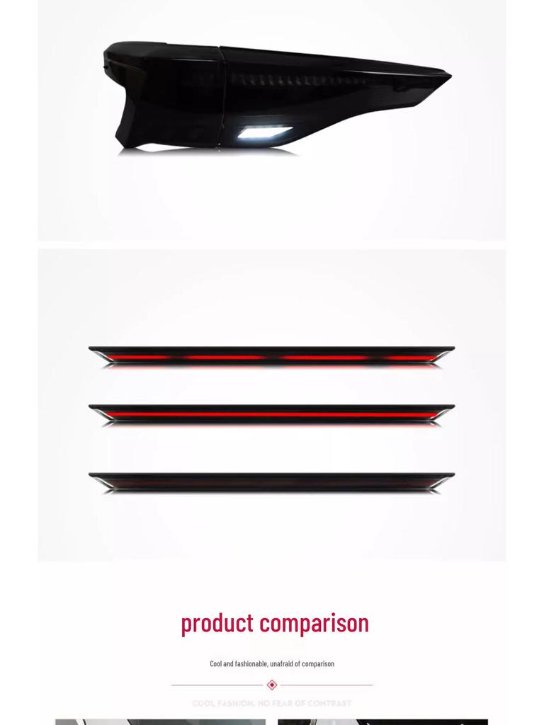Compatible LED Tail Light Assembly for Toyota Sienna with Dynamic Flowing Turn Signals