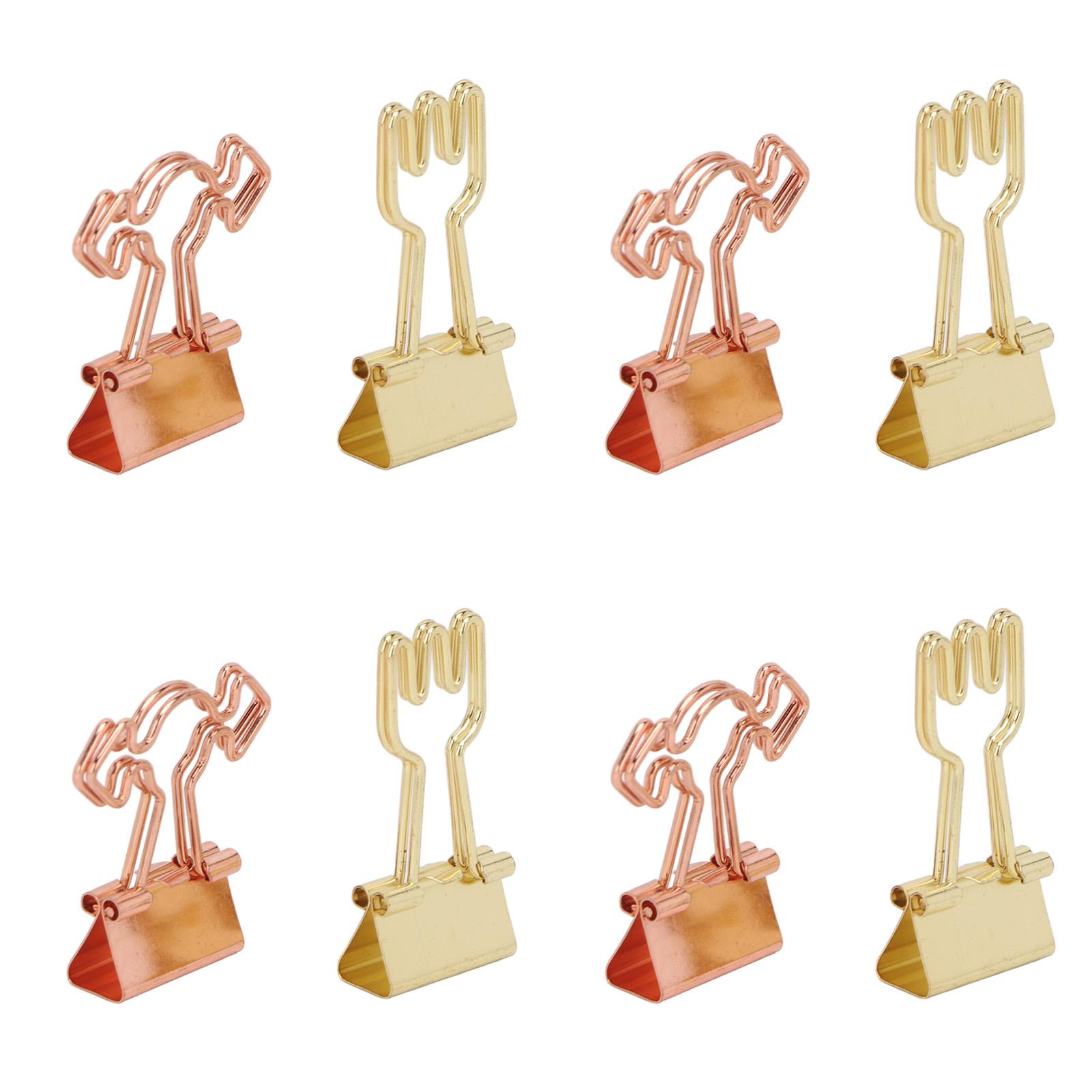 100pcs Binder Clips for Student Strong Clamping Force Metal Arrows Binder Clips Fork Shape Binder Clips for Document