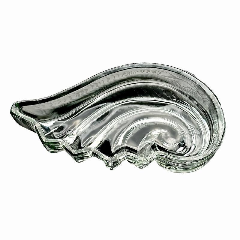 

Мини-фруктовая тарелка, изысканный хрустальный стеклянный диск, кухонная утварь, легкая роскошная высококачественная фруктовая тарелка, высококачественный небольшой ракушечный диск