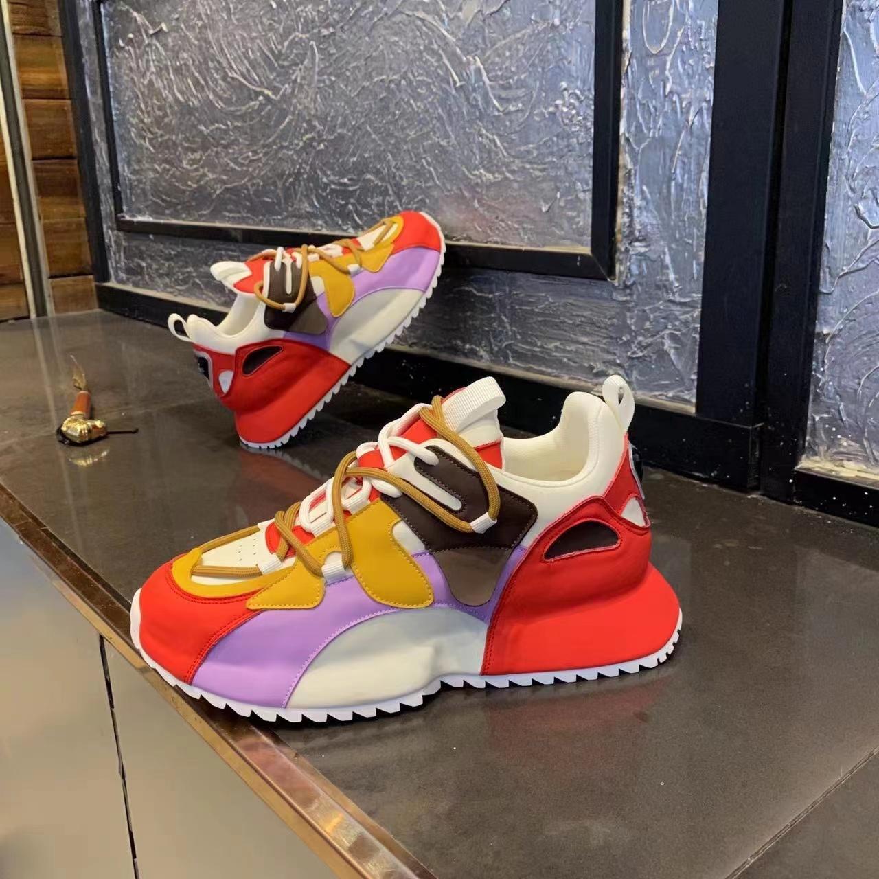 

Дизайнерские роскошные массивные кроссовки для мужчин, туфли с закрытым дном, модные повседневные туфли из натуральной кожи с увеличенной внутренней платформой 39