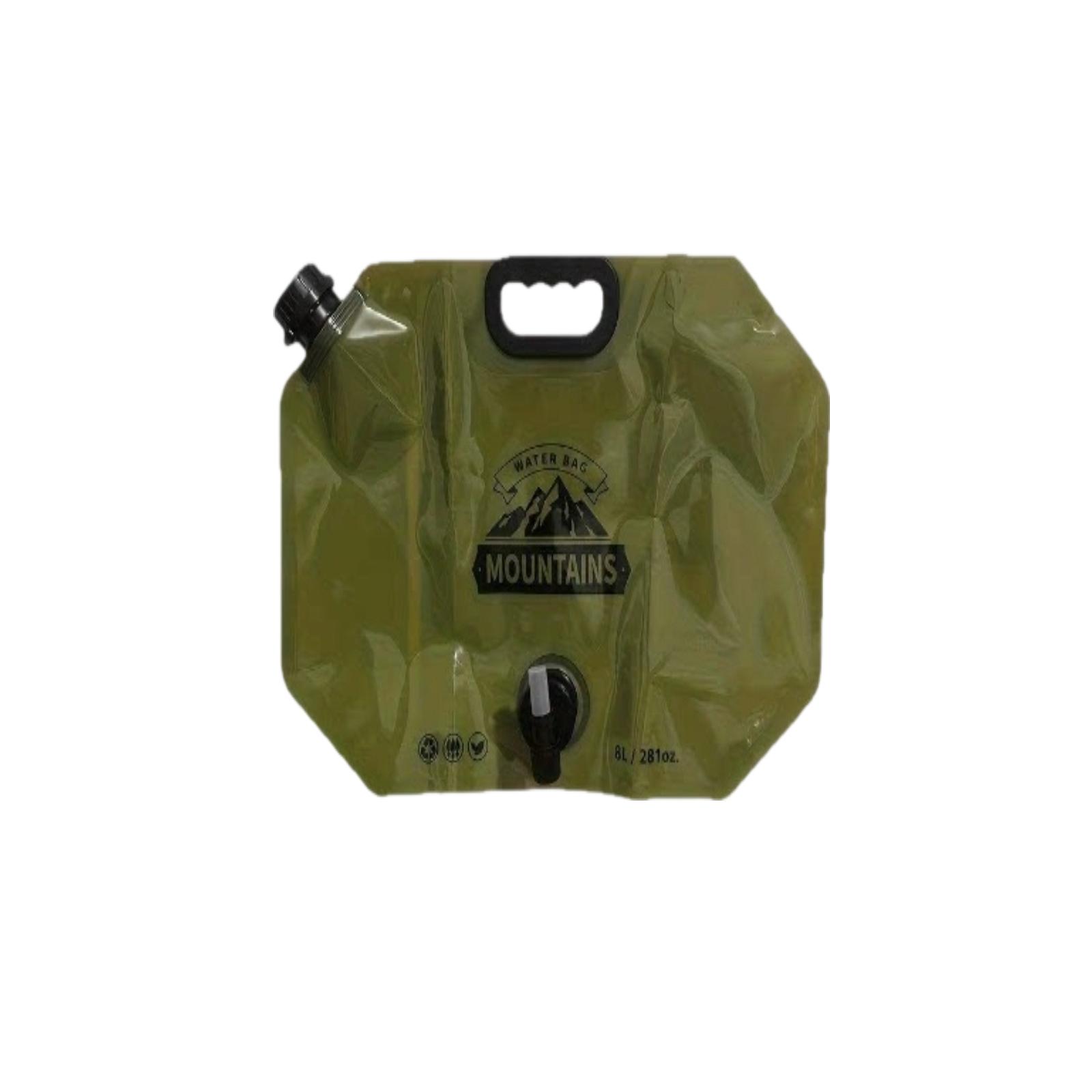 

Portable Collapsible Water Bag 8L Large Capacity Outdoor Camping Hydration Container with Handle and Spout for Hiking Travel Emergency Use One Size