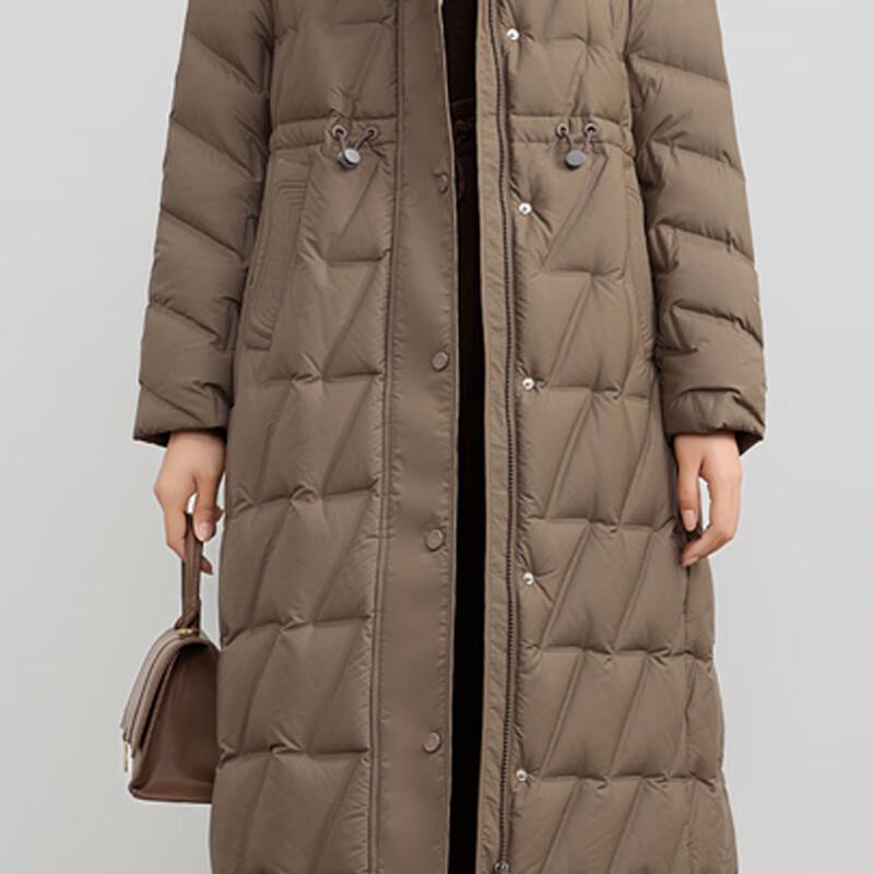 Xuezhongfei Women's Hooded Mid-length Down Jacket