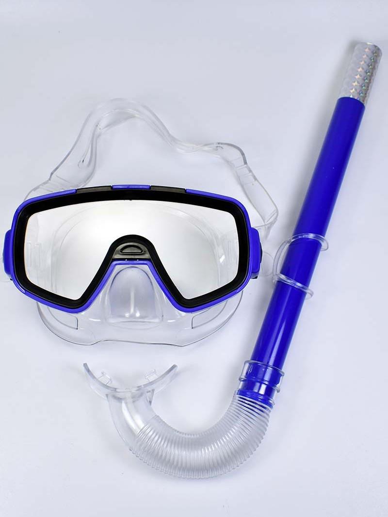 Kids & Teens Snorkeling Set: Wet Snorkel, HD Diving Mask Blue Snorkeling Mask + Snorkel