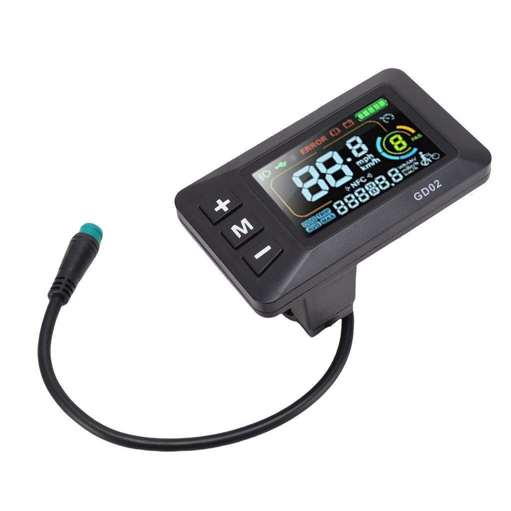 Electric Bike LCD Display Colorful 5 Cores Rain Proof Cable Electric Scooter LCD Display Dashboard