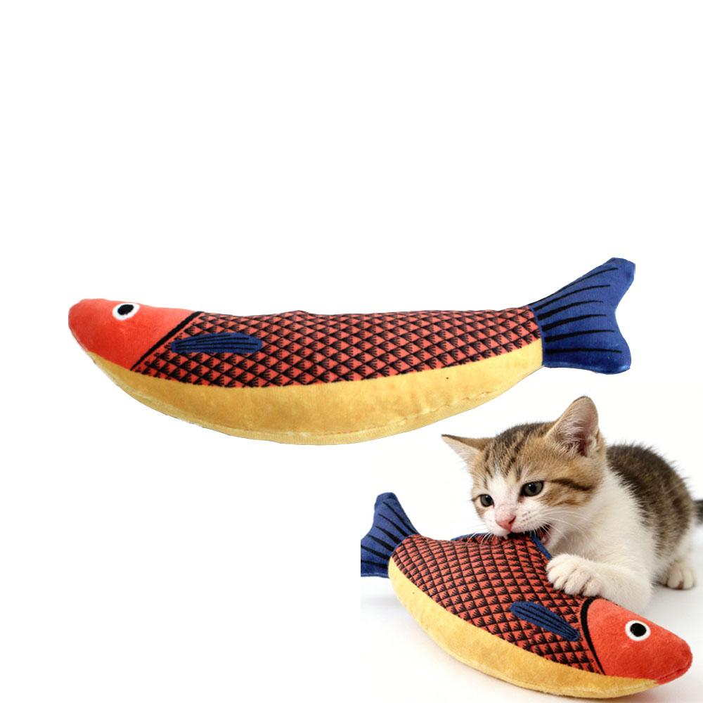 Interactive Catnip Fish Toy Cats, Soft Plush Cat Kicker Toy with Crinkle Sound, Durable Bite-Resistant Fish Chew Toy for Kitten Teeth Cleaning