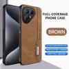For Tecno POVA 7 4G Case PU Leather Skin Protective Back Cover Case for Tecno POVA7 Shockproof Frosted Silicone Phone Shell