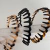 Non-slip Acetate Wavy French Headband: Toothed Clip for Securing Flyaway Hair - New Style