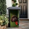 Dustbin Sticker Funny Cartoon Animal Wheelie Bin Decal Self Adhesive Cute Monkey Chicken Cat Sticker for Door Trash Cans Bins Driveway Garden Patio