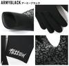 FELLOW Surf Gloves, 2mm, Waterproof and Cold-Wet Winter Neoprene Wetsuit Gloves for Men and Women, Japanese Standard, Army Black, XL Size