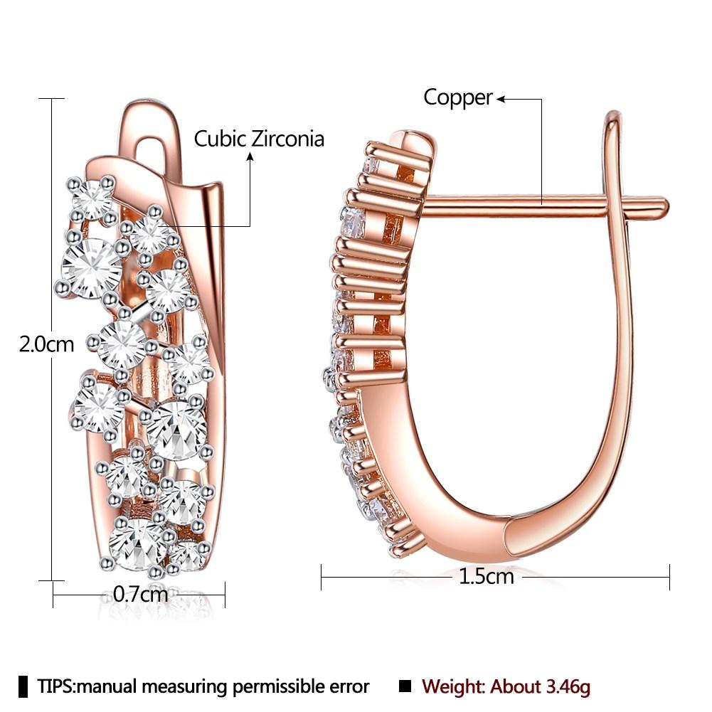 Umcho Clear Stud Earrings For Women Copper Earring Engagement Fashion Jewelry To Girlfriend