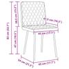 Dining Chairs 6 Pcs Light Grey Velvet