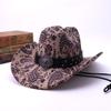 Male and female unisex suede western cowboy hat metal engraved bull head rivet belt fashion hat party hat