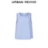 UR 2025 Autumn Women's Plaid Sleeveless Blouse