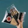 Borsa Trucco Organizer Trasparente Borse Cosmetiche da Viaggio Portatile Custodia per Pennelli Set da Ripostiglio PVC Trasparente Porta Penne Bagno Toiletries Lavaggio