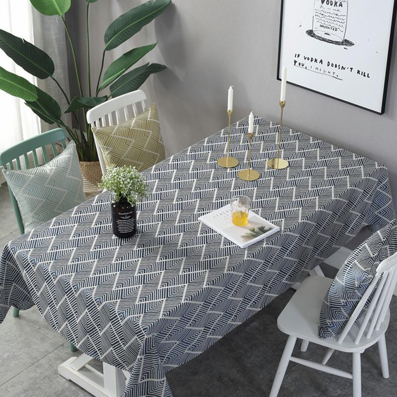 2pcs/lot New jacquard tablecloth geometric wave pattern tablecloth waterproof tablecloth rectangular cover towel