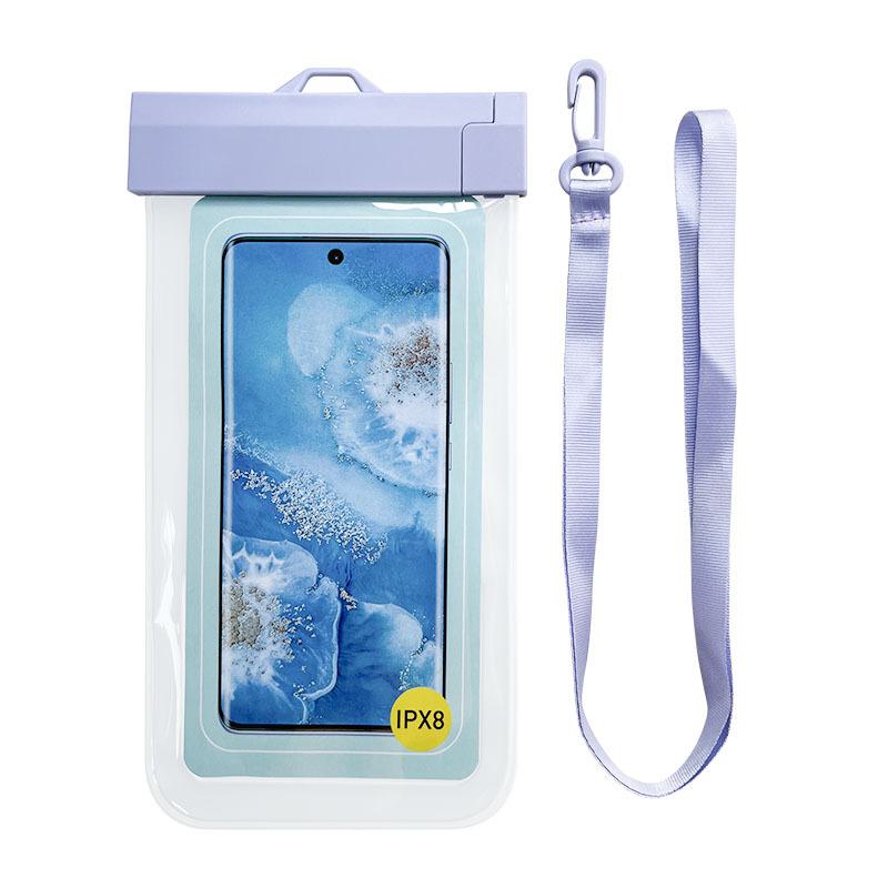 

Водонепроницаемый чехол для мобильных телефонов для плавания и дайвинга — сенсорный экран, защита от дождя, герметичный корпус из ТПУ, идеально подходит для велоспорта и поездок на вынос. Universal 7.2 inch фиолетовый
