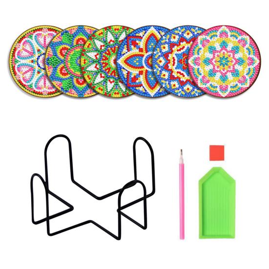 

1 комплект подставок для рисования из искусственного алмаза с держателем из дерева, художественный искусственный алмаз