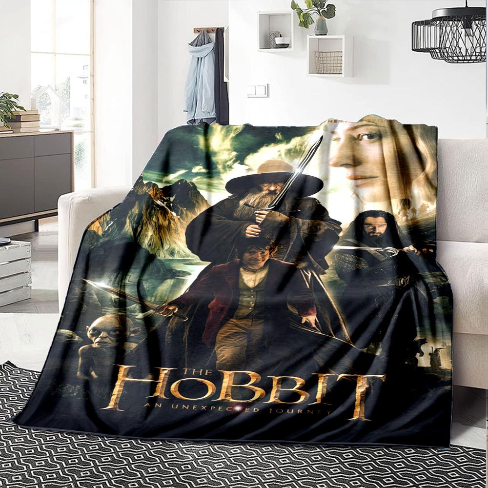 1PC The Lord of the Rings printed blanket, all season lightweight home office outdoor nap multifunctional blanket A6
