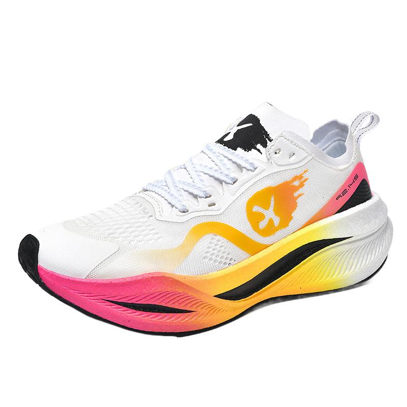 Shock absorption and rebound professional running shoes 2025 new mesh breathable sweat-absorbing lightweight carbon plate mandarin duck aut