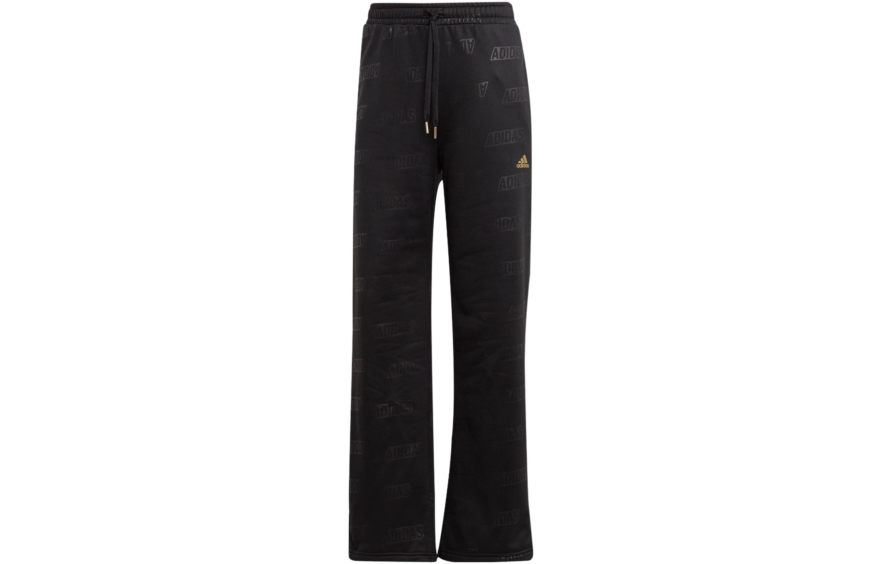 

Adidas Embossed Monogram Fleece Pants Knitted Sweatpants Women s Black IA3178 L