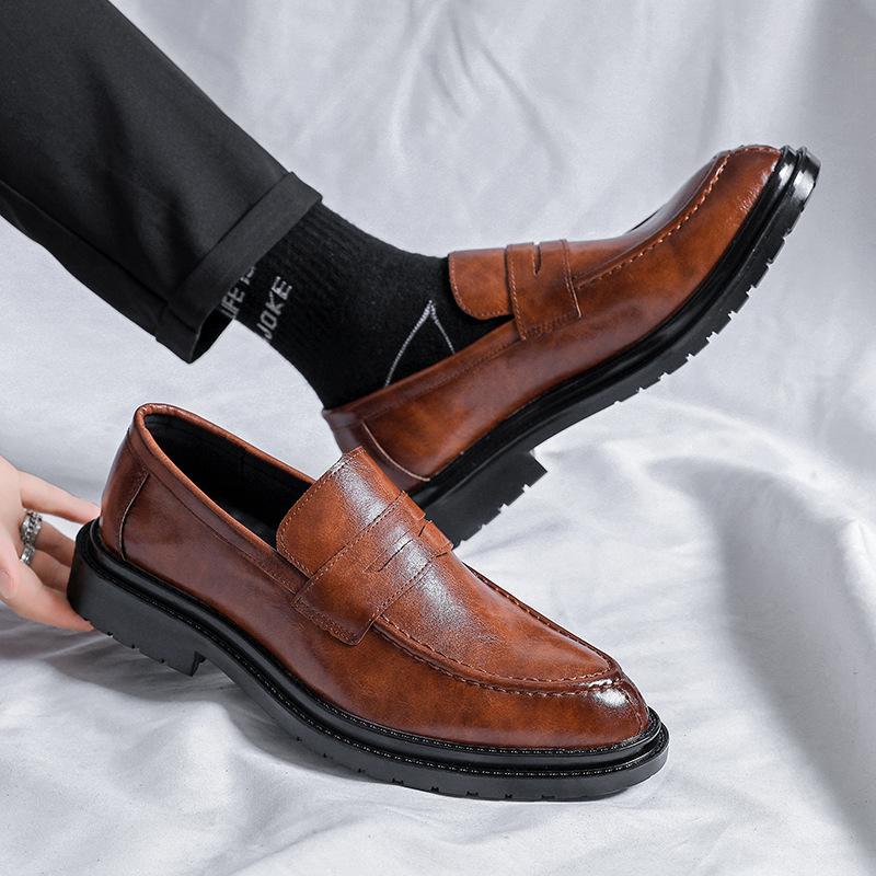 British Men'S Casual Business Dress Inner Height Increase Suit Shoes Young Groom Trend Leather Shoes 9715-R