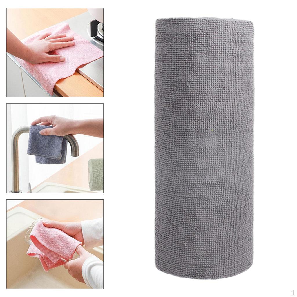 Microfiber Towels Roll Cleaning Cloth for Bathroom Kitchen Window