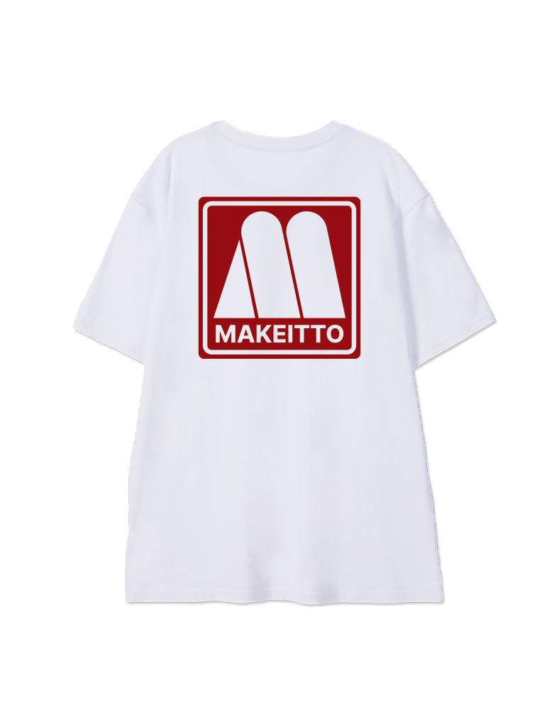 MAKEITTO [Square Logo] Crew Neck Tee_White