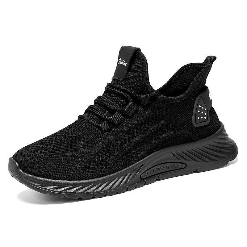 Spring And Autumn Downstream Data Couple Running Shoes Men'S Shoes Flying Weaving Breathable Sports And Leisure Shoes