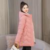Women Autumn Winter Clothing Down Cotton Jacket Korean Mid-length Loose Thick Coat