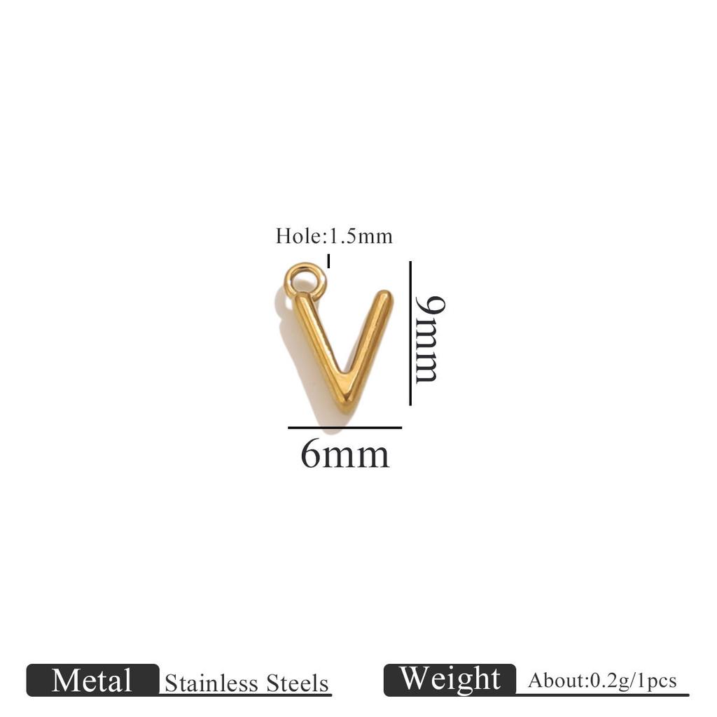 Yori 10pcs/lot Stainless Steel 26 Letters A-Z Mini Ring Letters Diy Handmade Jewelry Making Accessories Wholesale