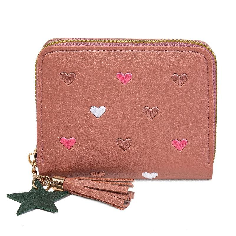 New Tassel zipper Wallet ladies short Korean version of the Multifunctional cute style Female Coin Purse