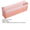 Pencil Case Double-Layer Large Capacity Transparent Mesh Students Exams Stationery Organizer Break-resistant Pencil Bag