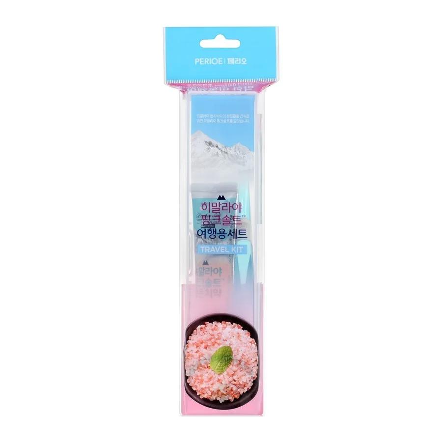 Perio Himalaya Pink Salt Travel Set (Toothpaste & Toothbrush)