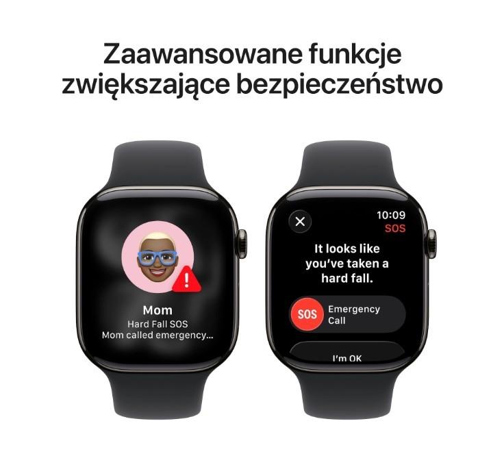 Watch Series 11 GPS + Cellular 46mm Slate Titanium Case with Black Sport Band - M/L