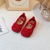 Girls bag head sandals 2025 new summer children's bow princess single shoes girls baby breathable woven shoes