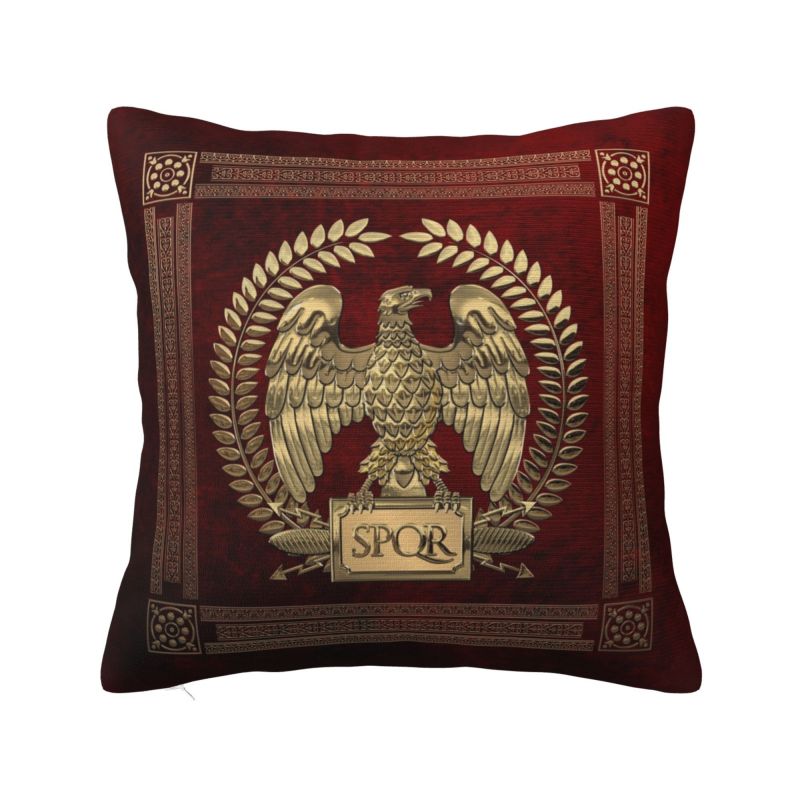 Custom Roman Empire Gold Imperial Eagle Pillow Case 45x45cm for Sofa Rome SPQR Nordic Cushion Cover Square Pillowcase