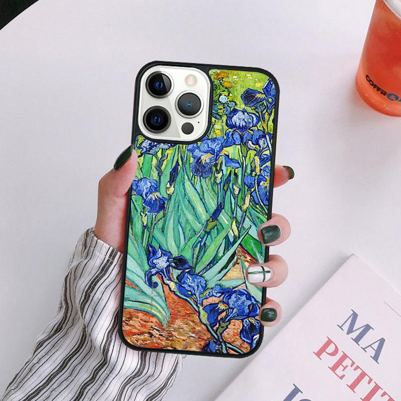 Lilac Irises Paintng Phone Case For iPhone 17 Air 14 13 12 16Pro Max 15 Plus Cover Shell Max Coque