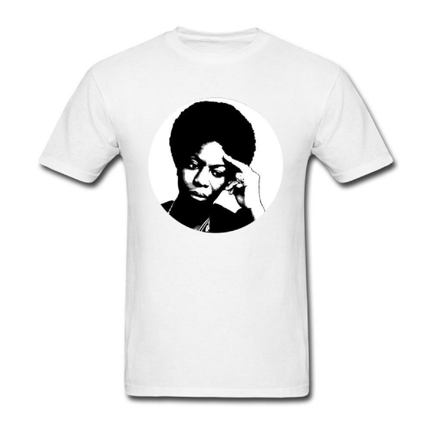 SDAKGF Men s Nina Simone T Shirt M XXXXXL белый